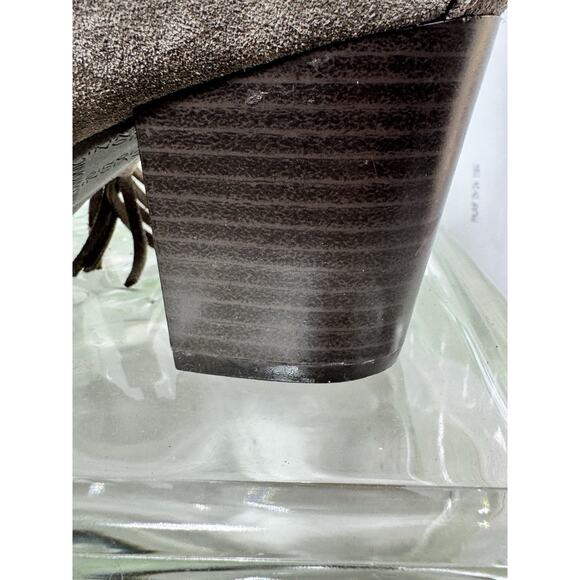 Vionic Madeline Booties 8M Taupe Suede Block Heel Ankle Boots Side Zip - Picture 6 of 6